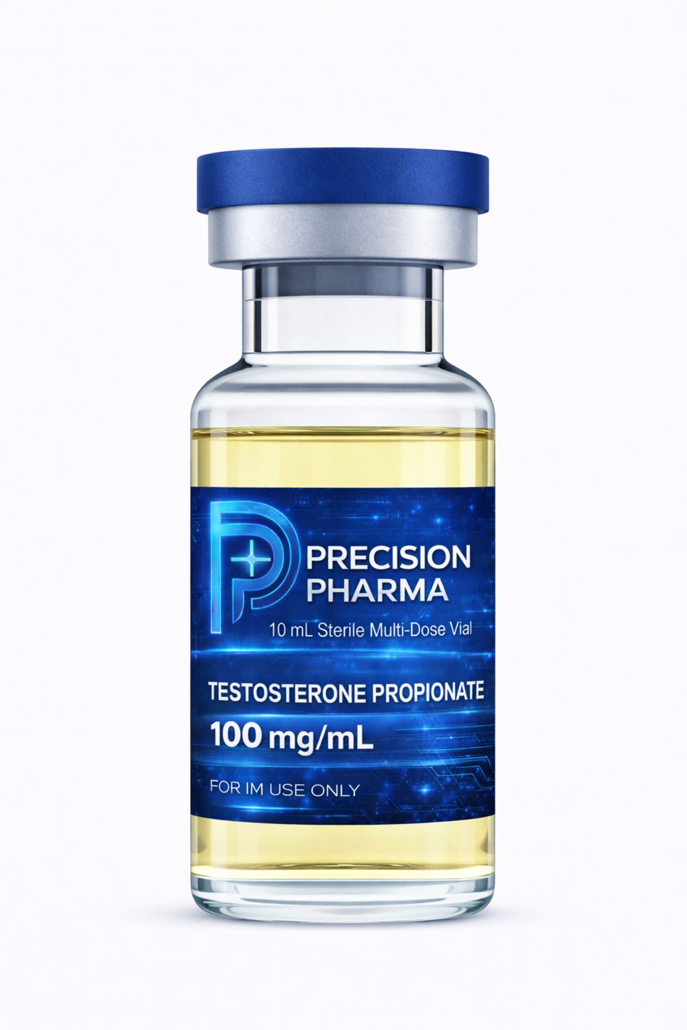 Precision Pharma Laboratories Inc vial presentation for Testosterone Propionate 100 mg/mL